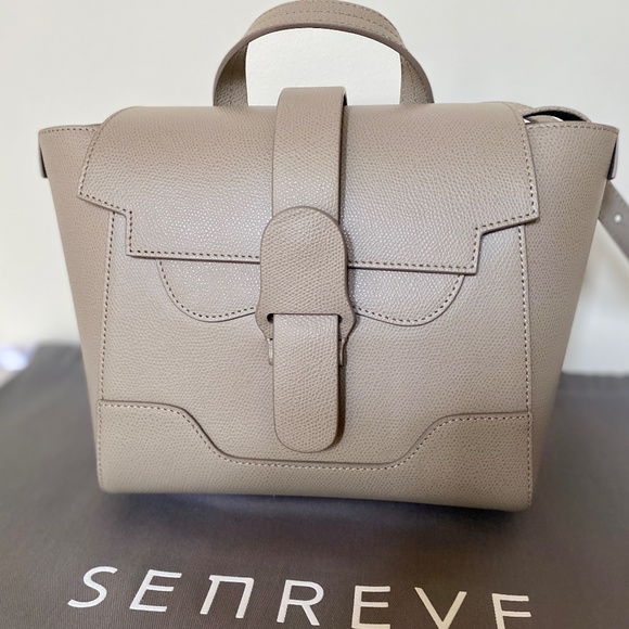 Senreve Mini Maestra Sand Pebbled Leather Shoulder bag NEW - Picture 12 of 15